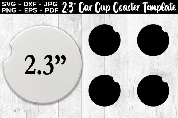 2.3 Car Cup Coaster SVG Template