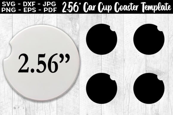 2.56 Car Cup Coaster SVG Template