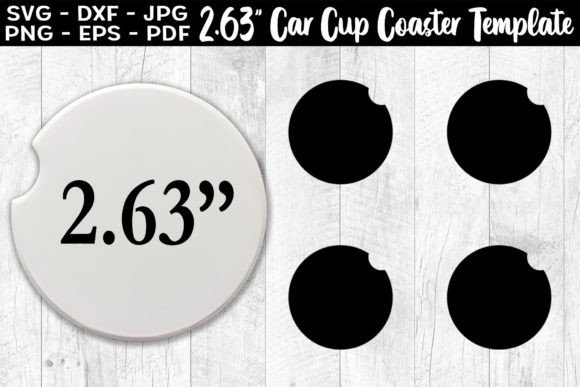 2.63 Car Cup Coaster SVG Template