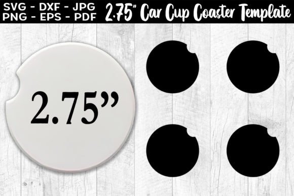 2.75 Car Cup Coaster SVG Template
