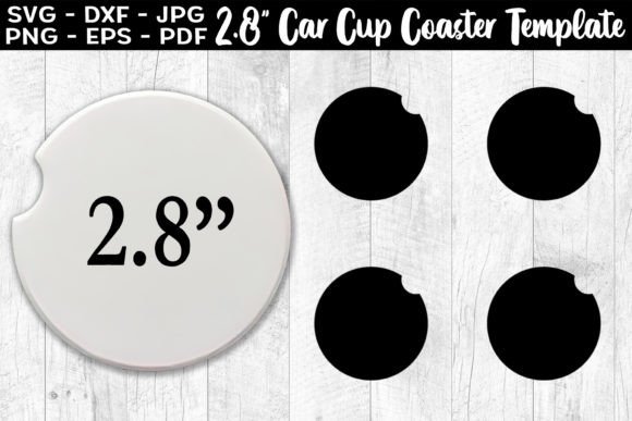 2.8 Car Cup Coaster SVG Template