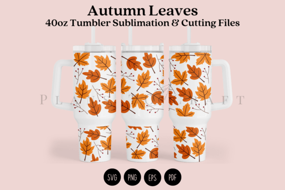 Autumn Leaves 40oz Tumbler Wrap SVG