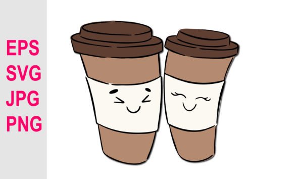 Cartoon Coffee Cup Illustration SVG