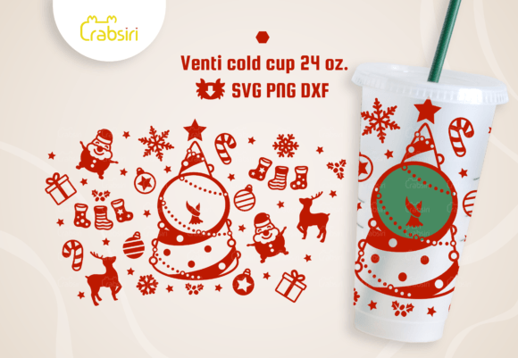 Christmas Day Venti Cold Cup 24oz SVG
