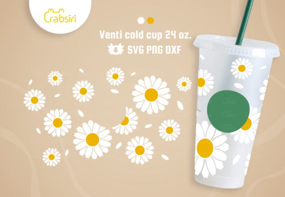 Daisy Venti Cold Cup 24oz SVG