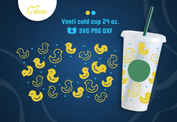 Duck Venti Cold Cup 24oz SVG