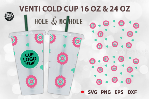 Flowers Wrap Venti Cold Cup 24oz SVG Cut