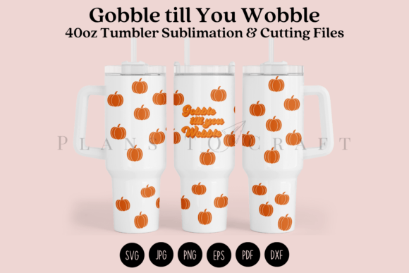Gobble Wobble Tumbler Wrap SVG