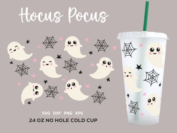 Halloween Cold Cup Wrap SVG