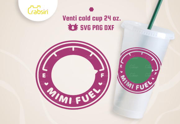 Mimi Fuel Venti Cold Cup 24oz SVG