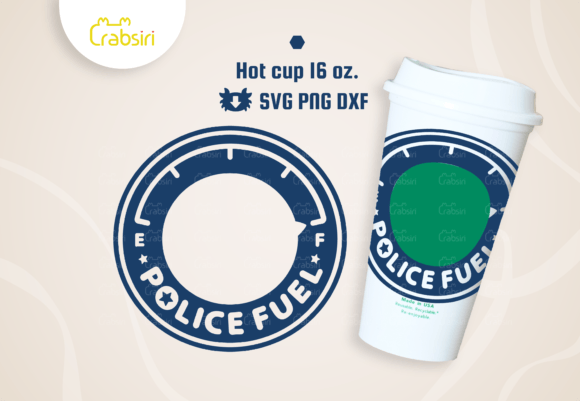 Police Fuel Hot Cup 16oz SVG