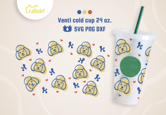 Poodles Venti Cold Cup 24oz SVG