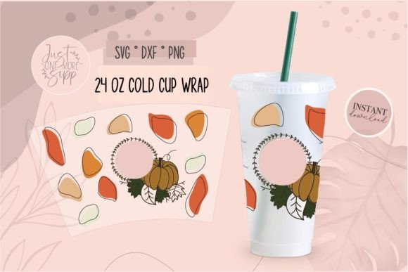 Pumpkin Tumbler Wrap Svg