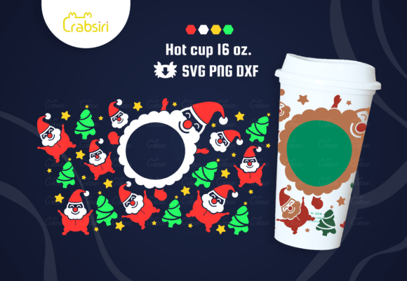 Santa Claus Funny Hot Cup 16oz SVG