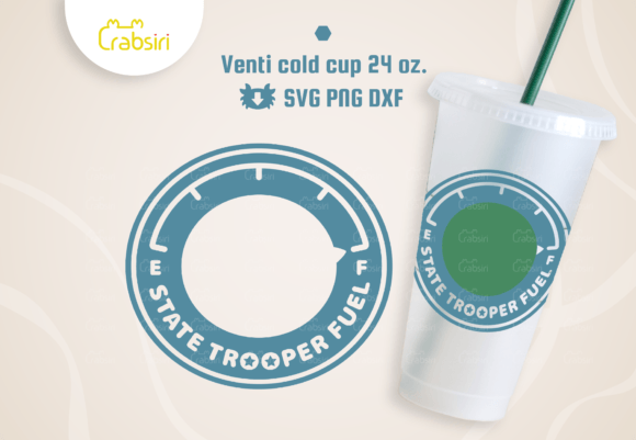 State Trooper Fuel Cold Cup 24oz SVG