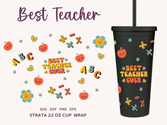 Teacher Strata Cup 22oz SVG Wrap